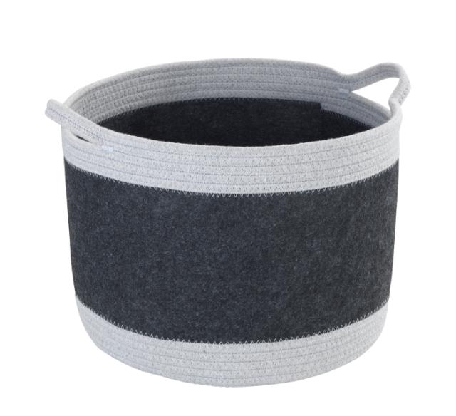 *WENKO BEA OPBEVARINGSKURV L - MØRKE GRÅ*