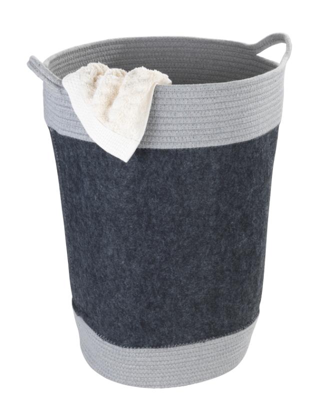 *WENKO BEA VASKETØJSKURV 75 LTR. - MØRKEGRÅ*