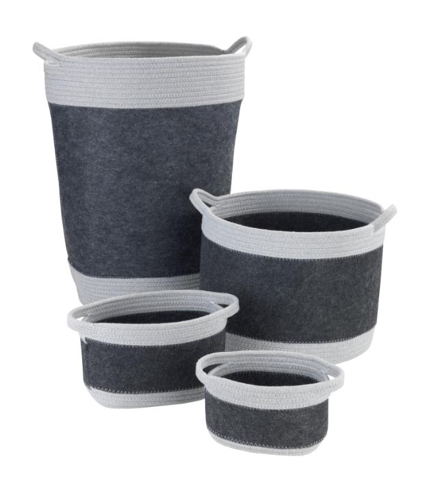 *WENKO BEA VASKETØJSKURV 75 LTR. - MØRKEGRÅ*