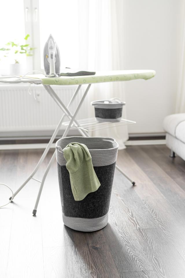 *WENKO BEA VASKETØJSKURV 75 LTR. - MØRKEGRÅ*