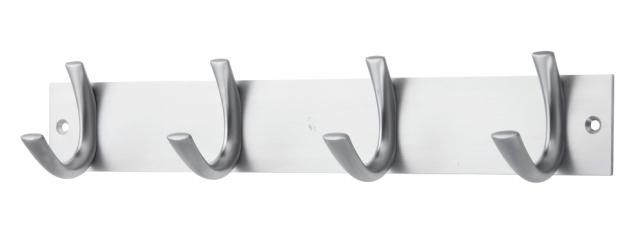 MILLEX SYMPHONY KNAGERÆKKE M/ 4 KROGE - LAV - BØRSTET KROM