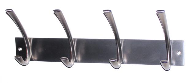 MILLEX SYMPHONY KNAGERÆKKE M/ 4 KROGE - HØJ - BØRSTET KROM