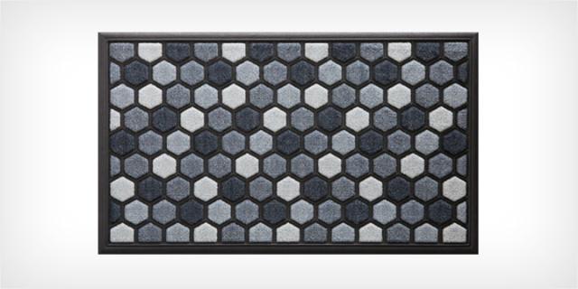 LAKO PORTACOLOR DØRMÅTTE - 75 X 45 CM - HEXAGON GRÅ