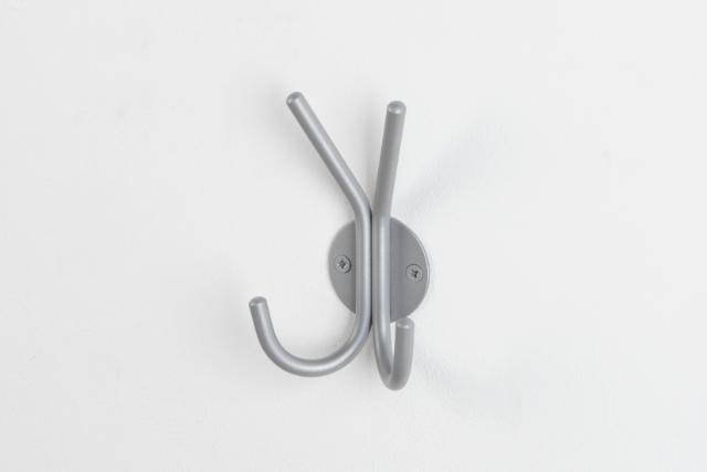 MILLEX CLASSIC KNAGE M/ 2 KROGE - MAT SØLV