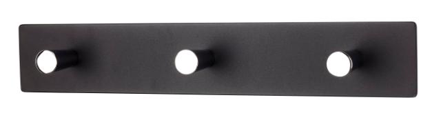 *MILLEX MELODY KNAGERÆKKE M/ 3 KNAGER - SORT/KROM