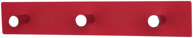 *MILLEX MELODY KNAGERÆKKE M/ 3 KNAGER - RØD/KROM