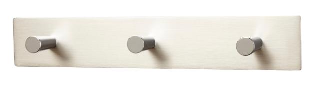 *MILLEX MELODY KNAGERÆKKE M/ 3 KNAGER - INOX/KROM