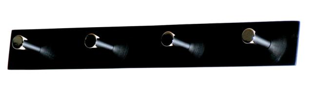 *MILLEX MELODY KNAGERÆKKE M/ 5 KNAGER - SORT/KROM