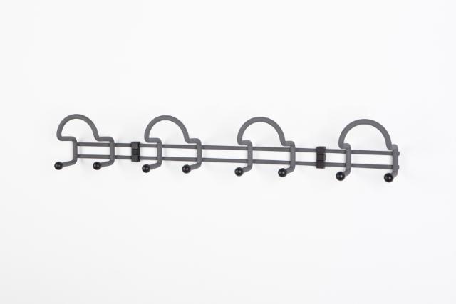 MILLEX DECO KNAGERÆKKE M/ 4 KROGE - GRÅ