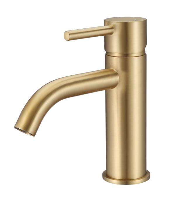 BLUERAIN AMANU HÅNDVASKARMATUR M/PUSH-UP - ANTIK MESSING