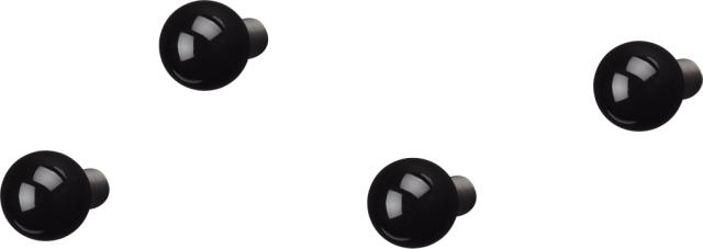 MILLEX KNAGE HARLEKIN PORCELÆN SORT 4STK