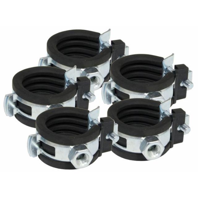 CORNAT RØRKLEMME M/ ISOLERING 26-28 - 5 STK - KROM / SORT