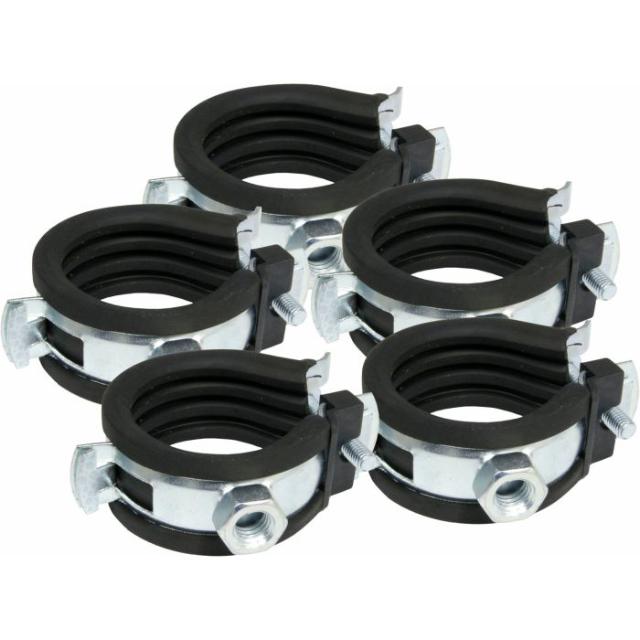 CORNAT RØRKLEMME M/ ISOLERING 32-35 - 5 STK - KROM / SORT