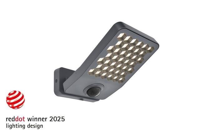 LUTEC ATLANTIS LILLE LED VÆGLAMPE 1 LYS PIR MØRKEGRÅ 4000K