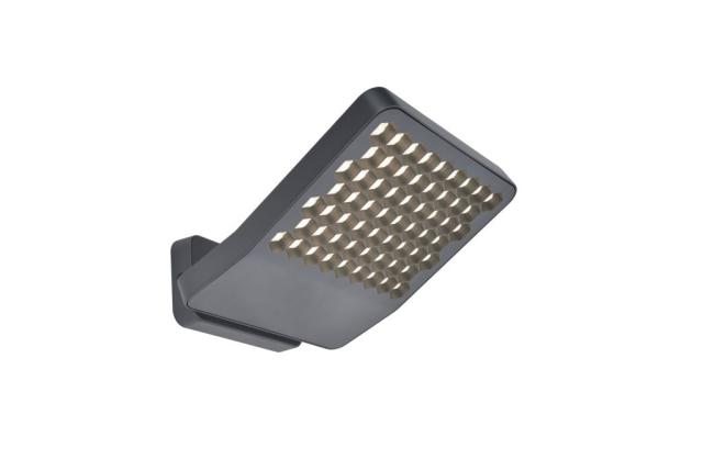 LUTEC ATLANTIS MEDIUM LED VÆGLAMPE 1 LYS MØRKEGRÅ 4000K