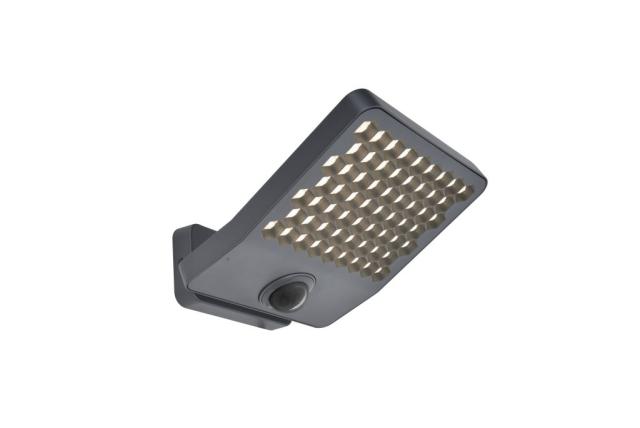 LUTEC ATLANTIS MEDIUM LED VÆGLAMPE 1 LYS PIR MØRKEGRÅ 4000K