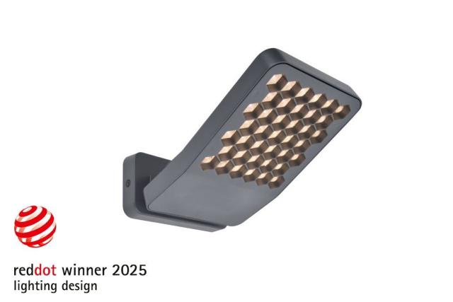 LUTEC ATLANTIS LILLE LED VÆGLAMPE 1 LYS MØRKEGRÅ 3000K