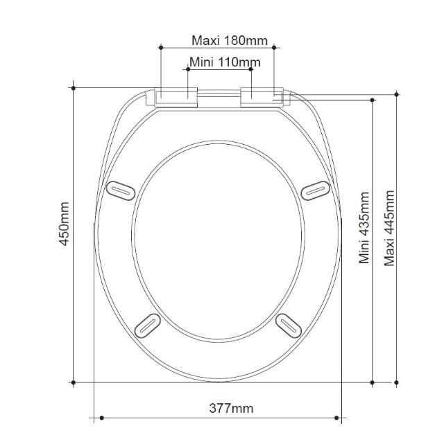 ALLIBERT MILOS TOILETSÆDE - HVID HØJGLANS
