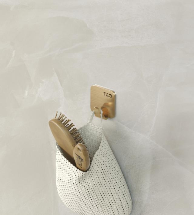 TB ENKEL KNAGE - BØRSTET GULD