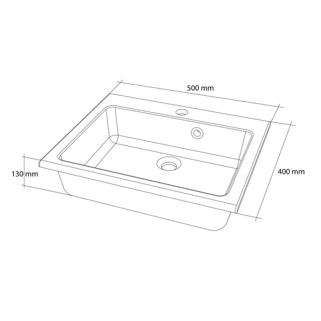 ALLIBERT KIANJA HÅNDVASK TIL NEDFÆLDNING - HVID