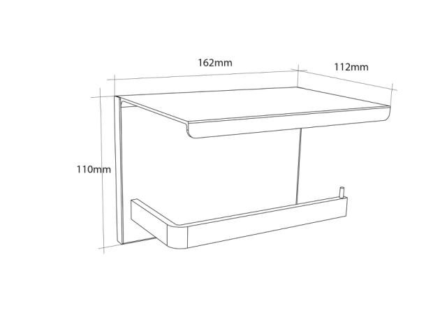 ALLIBERT LOFT GAME TOILETRULLEHOLDER - MAT SORT