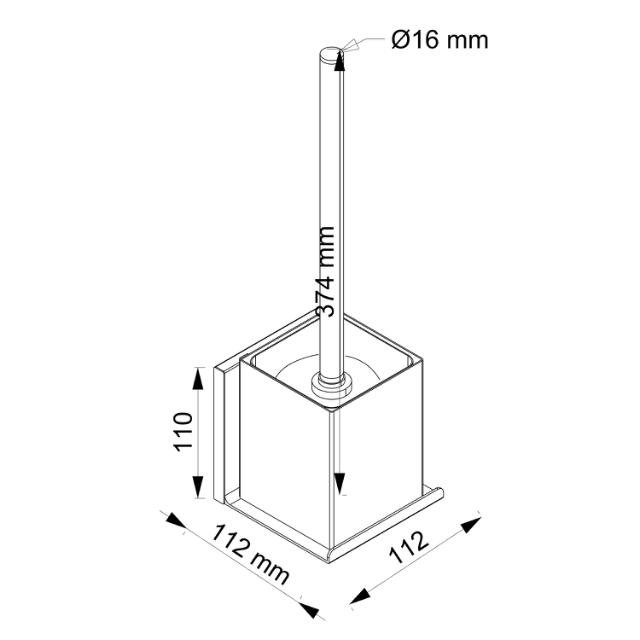 ALLIBERT LOFT GAME TOILETBØRSTE - MAT SORT