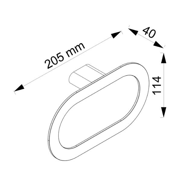 ALLIBERT LOFT GAME VÆGHÆNGT HÅNDKLÆDERING - MAT SORT