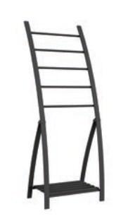 ALLIBERT LOFT GAME HÅNDKLÆDEHOLDER - MAT SORT