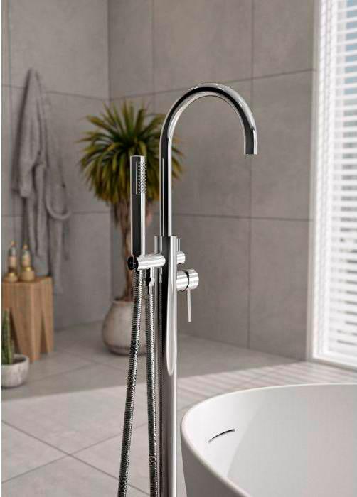 ALLIBERT OLYMPIA FRITSTÅENDE BADEKARSBLANDER - KROM