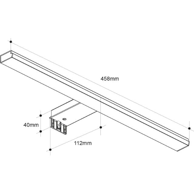 ALLIBERT BLITZ LED LYS 10 W - SORT