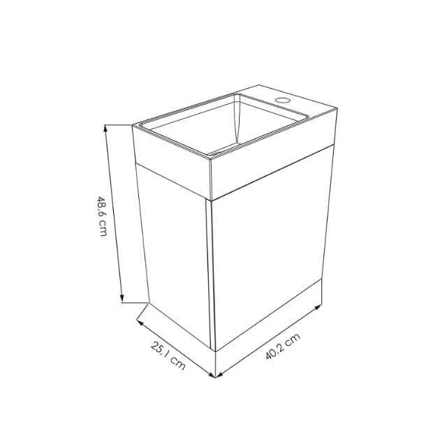 ALLIBERT JAVA PACK 40 CM - MAT SORT