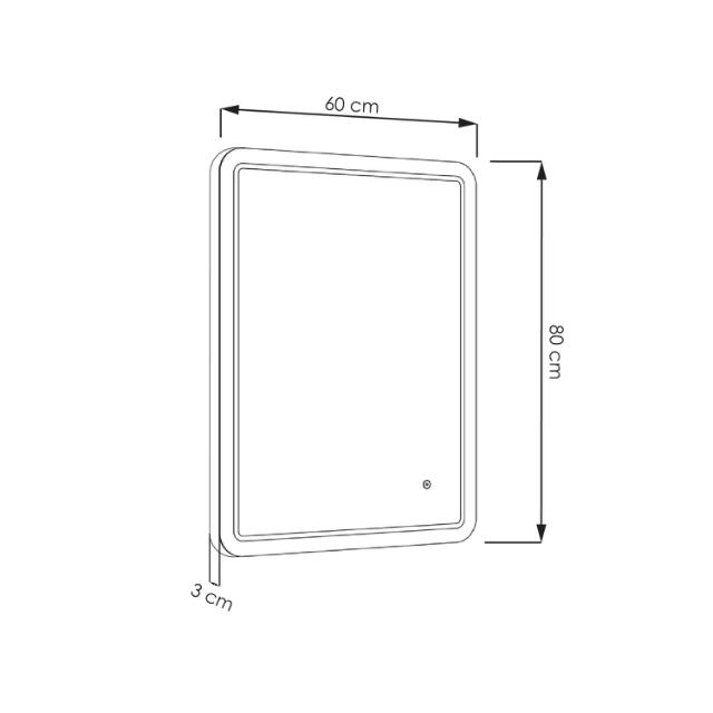 ALLIBERT KRUZ SPEJL M INTEGRERET LED 60