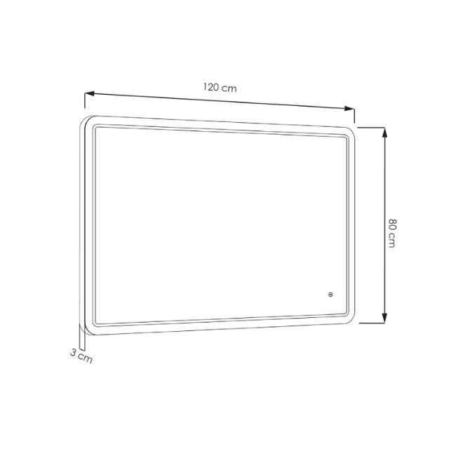 ALLIBERT KRUZ SPEJL 120 CM