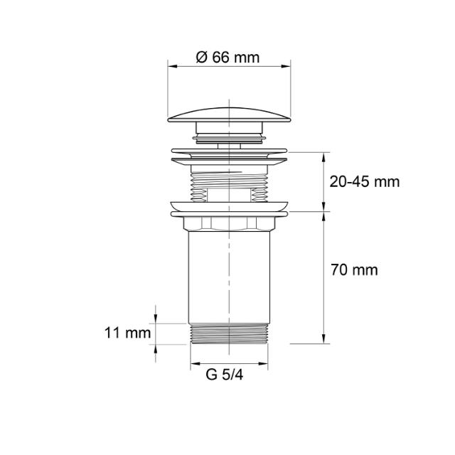 ALLIBERT PUSH-UP VENTIL - KROM