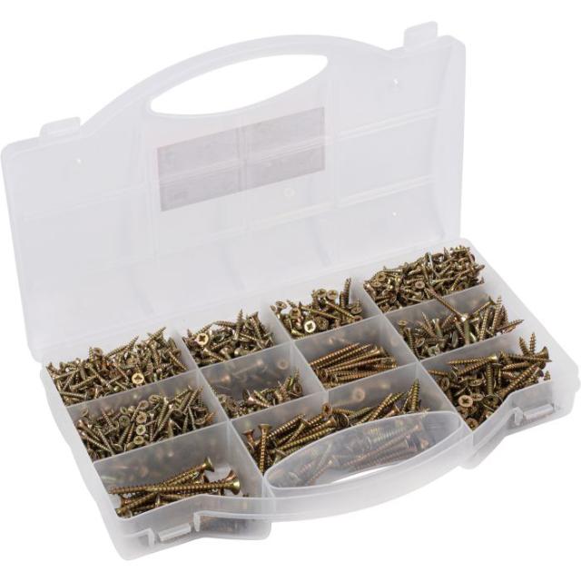 CONNEX SORTIMENTS KASSE - UNIVERSEL SKRUER 900 STK