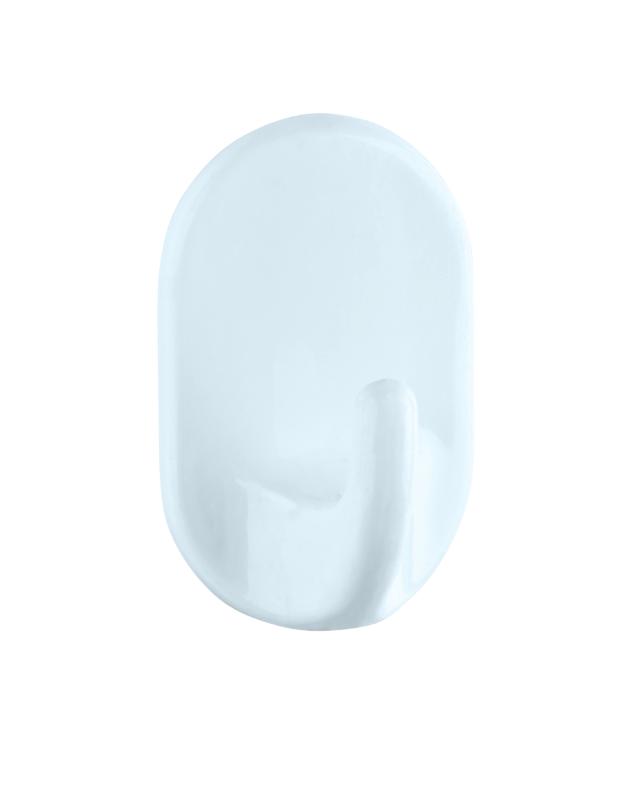 WENKO 3 STK. OVALE SELVKLÆBENDE KROGE - HVID