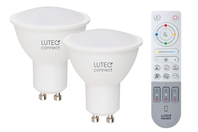 *LUTEC LED PÆRE 2 STK. INKL. FJERNBETJENING