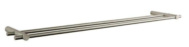 HOUSE INOX DOBBEL HÅNDKLÆDESTANG - BØRSTET KROM