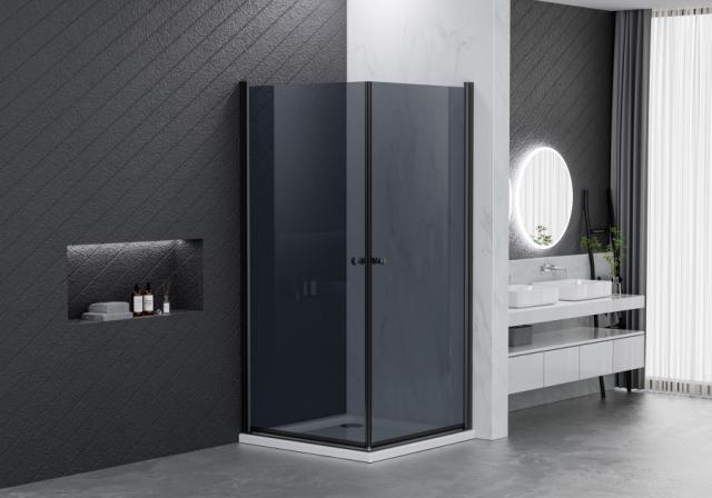 NORTIQ YSTAD BRUSEAFSKÆRMNING - 90 X 90 X 190 CM - RØGFARVET