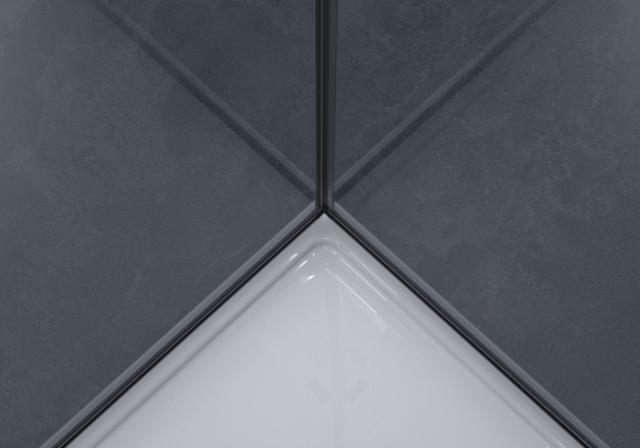 NORTIQ YSTAD BRUSEAFSKÆRMNING - 90 X 90 X 190 CM - RØGFARVET