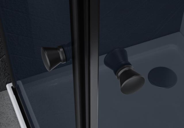 NORTIQ YSTAD BRUSEAFSKÆRMNING - 90 X 90 X 190 CM - RØGFARVET