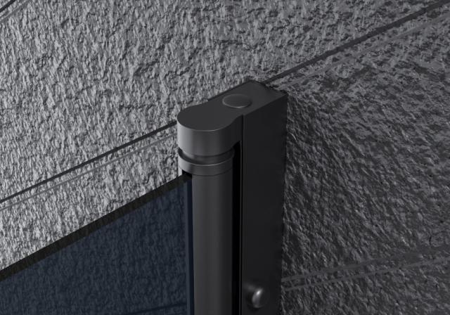 NORTIQ YSTAD BRUSEAFSKÆRMNING - 90 X 90 X 190 CM - RØGFARVET