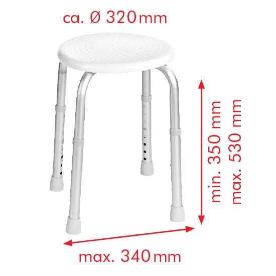 RIDDER ASSISTENT BADESTOL RUND - HVID