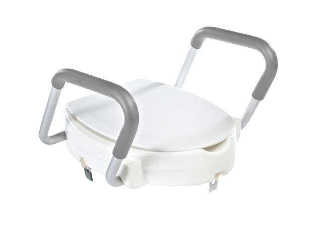 RIDDER ASSISTENT TOILETSÆDE FORHØJER M/ ARMLÆN - HVID