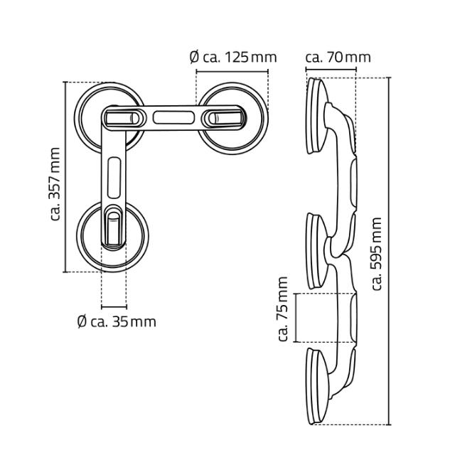 RIDDER ASSISTENT 2-BADEKARSGREB M/ SUGEKOP - SORT