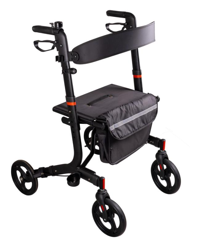 RIDDER ASSISTENT ROLLATOR M/ TILBEHØR - SORT