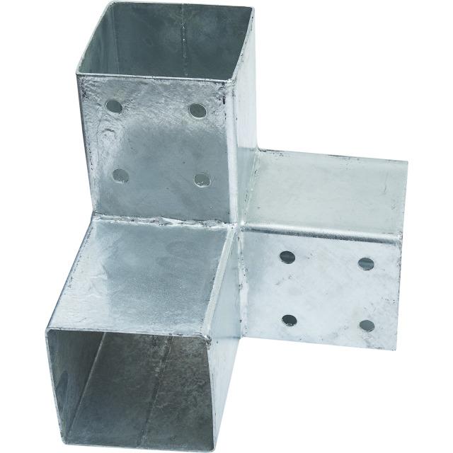 CONNEX STOLPEHJØRNE DOBBELT - 200 X 185 MM - GALVANISERET STÅL