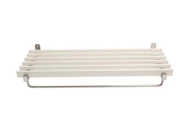 *LASTEN NORLINE - 76 CM - HATTEHYLDE M/KNAGERÆKKE & BØJLESTANG - HVID