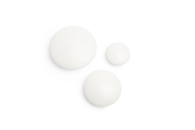 LASTEN SIR JAMES KNOP SÆT AF 3 STK - HVID