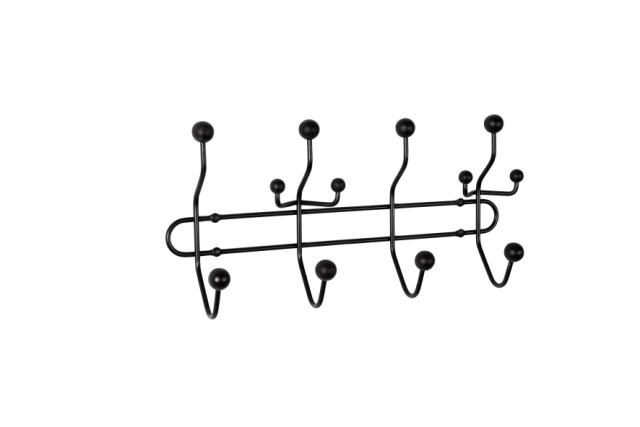 LASTEN SIR JAMES STRAIT KNAGERÆKKE M/4 KNAGER - SORT/SORT